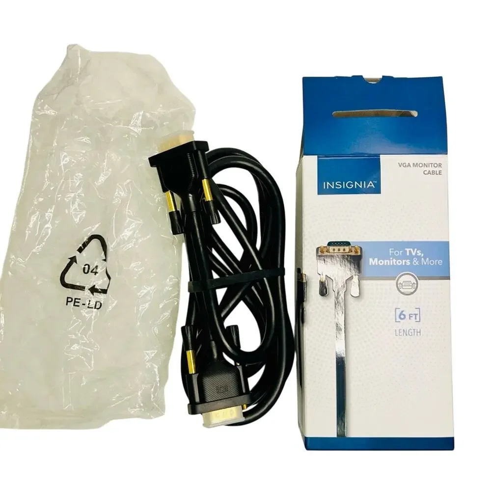 Insignia 6ft VGA Cable Monitor Cable New in Box PC Projector TV